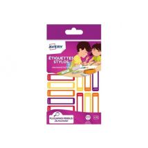 Lot De 30 Étiquettes Adhésives Pour Stylos Avery - Multicolore - 10 X 50 Mm