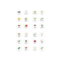 Avery - Étiquette De Pot À Épices - Conteneur De Stockage Des Aliments - Multicolore (pack De 48)