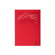 Lot De 25 Chemises À Fenêtre A4 - Forever - Carton Recyclé - Exacompta - Rouge