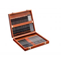 Coffret En Bois 48 Crayons Esquisse Derwent