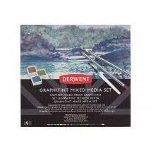 Coffret Derwent - Graphitint Mixed Media - Crayon De Couleur, Pinceau Et Set De Peinture Pour Papier D'Aquarelle