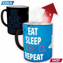 Mug Thermo-réactif - Playstation Manger Dormir Recommencer - 320 Ml - GB EYE