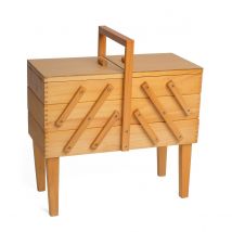 Travailleuse En Bois Sur Pieds - 21,2 X 41,9 X 44,7 Cm - Hobby Gift