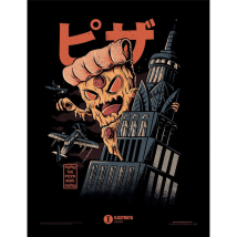 Affiche Encadrée Ilustrata - The Pizza Kong - 30 X 40 Cm - Wtt