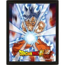 Cadre 3d Lenticulaire - Dragon Ball Super - Ultra Instinct Kamehameha - Pyramide