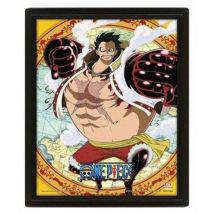 One Piece - Gear 4th - Cadre 3d Lenticulaire - 26 X 20 Cm - Pyramide