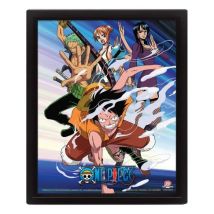 One Piece - Straw Hat Pirates Assault - Poster Lenticulaire 3d - 26 X 20 Cm - Pyramide