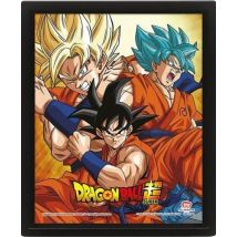 Cadre 3d Lenticulaire - Dragon Ball Super - Friends Or Rivals - Pyramide