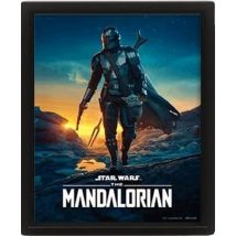 Cadre Lenticulaire 3d Star Wars The Mandalorian - Nightfall - Pyramide