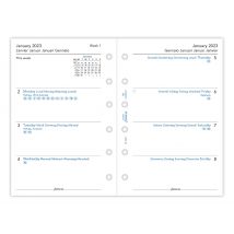 Recharge Agenda Civil Semaine/2 Pages 2023 - 8,1 X 12 Cm - Filofax - Blanc