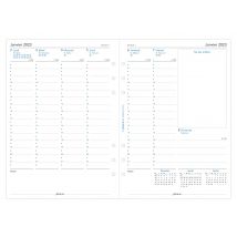 Recharge Agenda Civil Semaine/2 Pages 2023 - 14,8 X 21 Cm - Filofax - Blanc