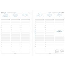 Recharge Agenda Civil Semaine/2 Pages 2023 - 21 X 29,7 Cm - Filofax - Blanc