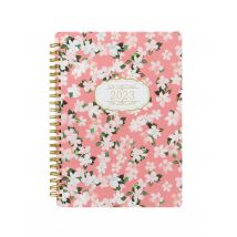 Agenda Civil Semainier 2023 - Bloom- 14,8 X 21 Cm - Filofax - Rose