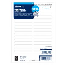 Recharge Agenda Civil Journalier 2023/2024 Filofax - Blanc - A5