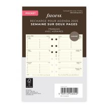 Recharge Pour Agenda Civil Semainier 2025 Letts Of London - Pocket 8,1 X 12 Cm - Crème - Filofax