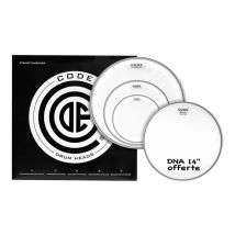Code Drumheads Generator Rock Pack - Jeu De Peaux De Batterie - 10/12/14/16 - Transparent