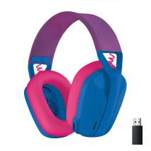 Logitech Lightspeed G435 - Micro-casque - Circum-aural - Fréquence/bluetooth Radio De 2,4 Ghz - Sans Fil - Bleu - Certifié Discord