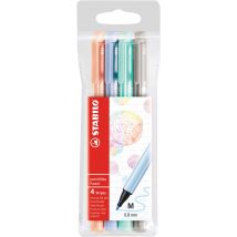 Lot De 4 Stylos-feutres - Pointmax Pastel - Pointe Moyenne - Stabilo - Stabilo