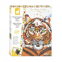 Les Ateliers Du Calme - Peinture Au Numéro Aquarelle Félins - Kit Loisir Créatif Enfant - Apprentissage Motricité Fine Et Concentration - Atelier Du 