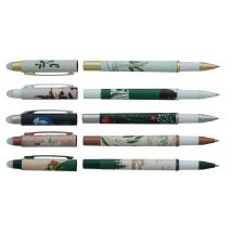 1 Stylo À Bille - Bleu - Ink Love Your Earth Effacink - Pointe Moyenne - Modèles Assortis