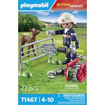 Pompier Avec Faon À Sauver - Playmobil Les Pompiers - 71467