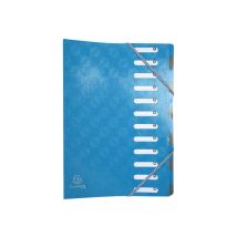 1 Trieur A4 - 12 Compartiments - 1928 - Dos Extensible - Carton - Exacompta - Coloris Assortis