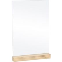 5 Pancartes En Plexiglas Transparent Avec Socles En Bois - Artemio