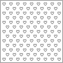 Artemio - Pochoir - Petits Cœurs - 15 X 15 Cm Scrapbooking