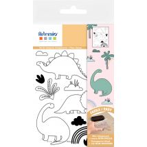 Lot De 13 Tampons Artemio - Dino & Co - Transparent - 14 X 18 Cm