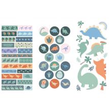 Feuilles De Stickers Artemio - Dino & Co - 10,5 X 23 Cm - 3 Pièces