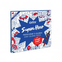 Omy - Poster Géant À Colorier - Super Héro