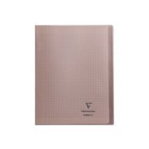 Cahier Polypro - 24 X 32 Cm - Koverbook - Clairefontaine - 96 Pages Grands Carreaux - Gris