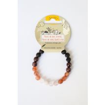 Bracelet En Pierre De Lave Grenat Et Quartz - Encenstone