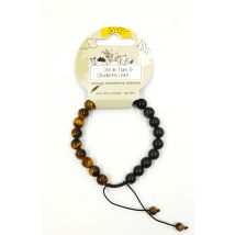 Bracelet Mala - Œil De Tigre Et Obsidienne Noire - Encenstone