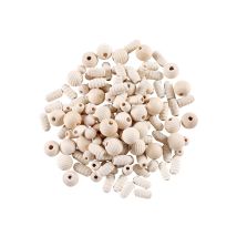Baril De Perles En Bois Aux Couleurs Natruelles - Créalia - Crealia enfants
