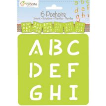 6 Pochoirs - Alphabet - Avenue Mandarine