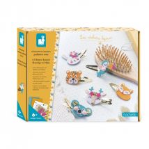 Kit Loisir Créatif - Les Ateliers Bijoux - 6 Barettes Animaux Pailletés À Créer - Atelier Du Calme