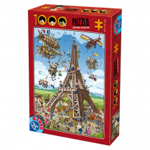Puzzle 1000 Pièces - Construction De La Tour Eiffel - Dandy Nomad