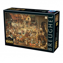 Puzzle 1000 Pièces - The Fight Between Carnival And Lent - Pieter Brueghel - Dandy Nomad