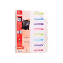 1 Trieur A4 - 8 Compartiments - Chromaline - Polypro - Exacompta - Coloris Assortis