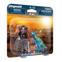 Playmobil - Dino Rise - Duo Braconnier Et Vélociraptor -70693