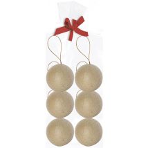 Lot De 6 Boules À Décorer Décopatch - Papier Mâché - 6,5 Cm - Decopatch