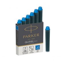 Etui De 6 Cartouches Mini Quink Parker - Encre Bleue