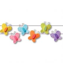 Sachet De 6 Papillons En Feutrine Autocollantes - Graine Creative