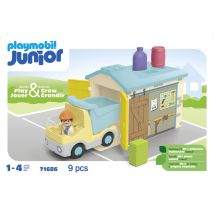 Playmobil Junior - Ouvrier Avec Camion Et Garage - 71686 - Playmobil Junior