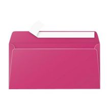 20 Enveloppes Pollen 110x220 Mm - Framboise - Clairefontaine