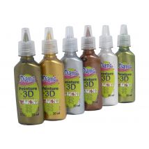 Kit De Peinture - 3d - Métal - 6 X 20 Ml - Diam's