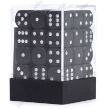 36 Dés Pour Jdr Chessex - Opaque - Noir Et Blanc