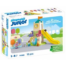 Playmobil - Aire De Jeux Avec Toboggan Géant Junior - 71703 - Playmobil Junior
