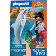 Playmobil - Zoo : Dauphin Et Visiteur - 72091 - Playmobil